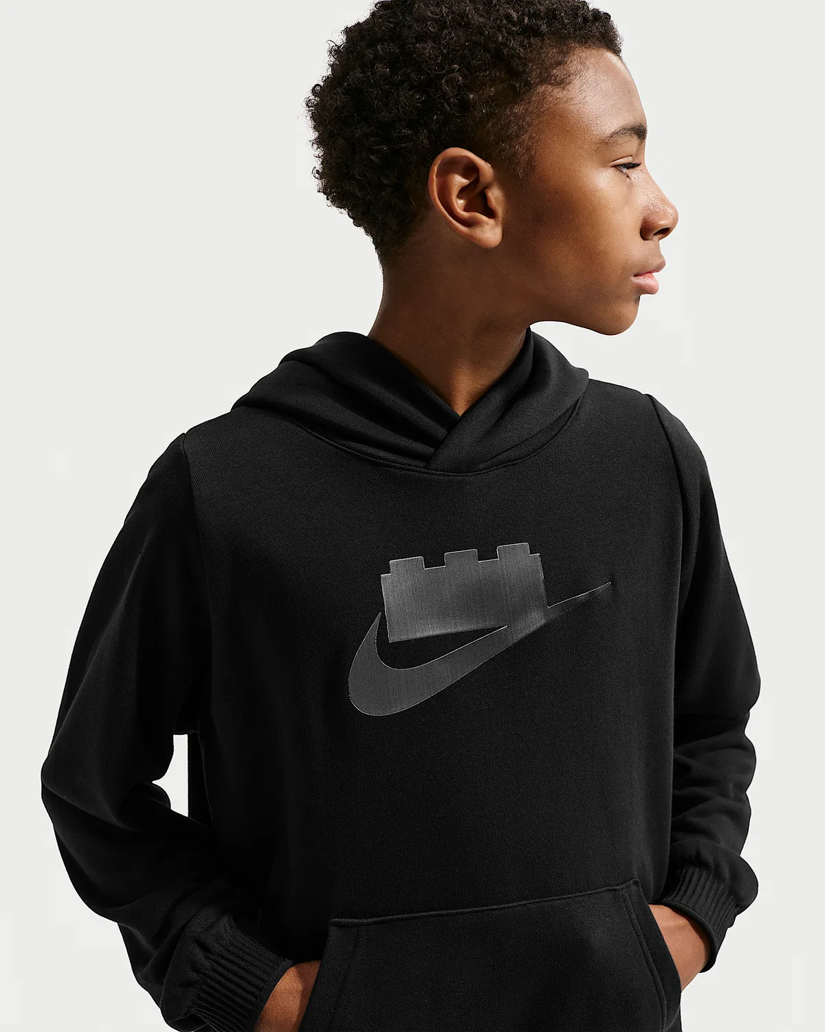 Детская худи Nike x LEGO® Collection, Black/Smoke Grey — фото 3