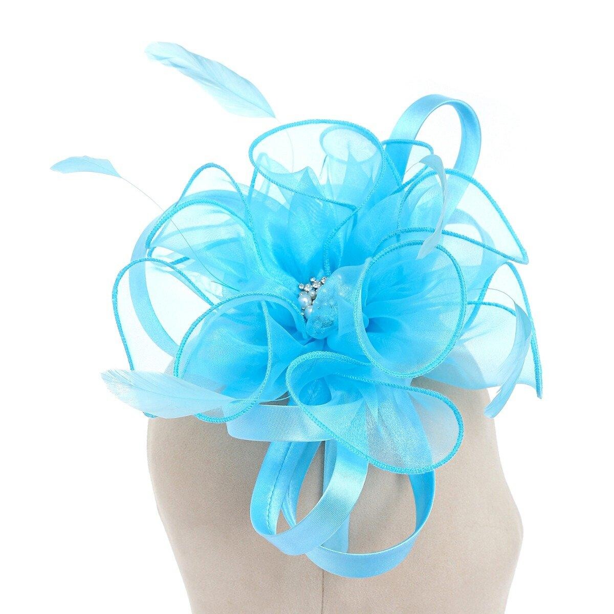 

Glamour Fascinator с перламутровым цветением PEACH ACCESSORIES, синий
