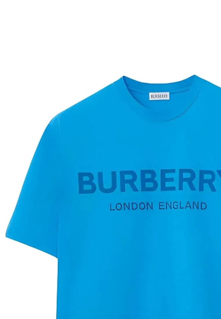 Футболка мужская Burberry с коротким рукавом, хлопок, лазурный — фото 4