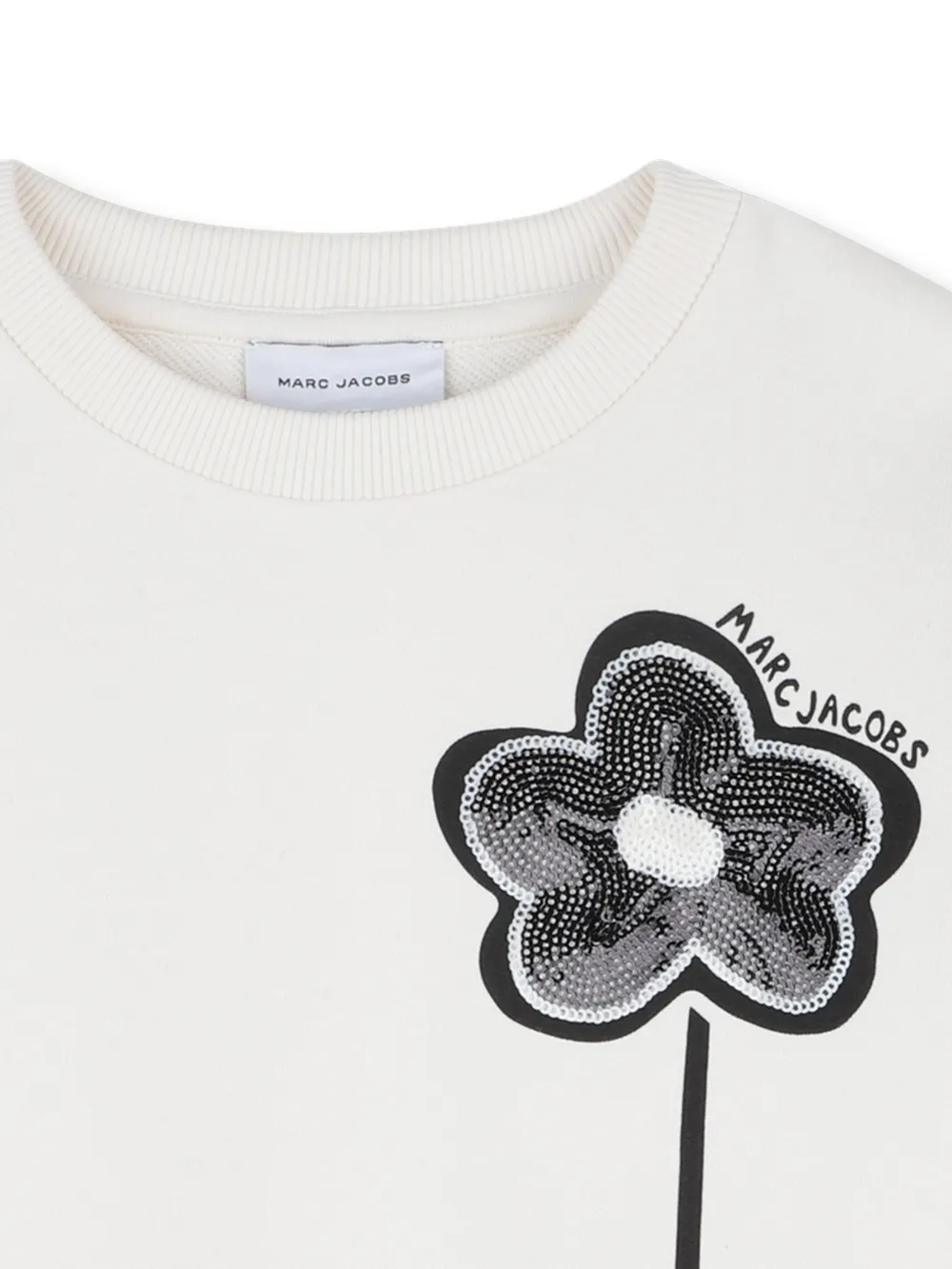 Толстовка с цветочной аппликацией Marc Jacobs Kids, нейтральный — фото 3