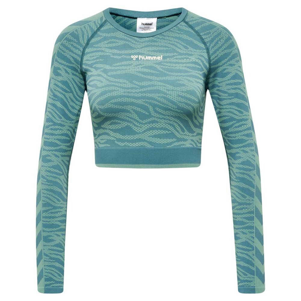 

Спортивная футболка Hummel Saga Cropped Seamless, зеленый