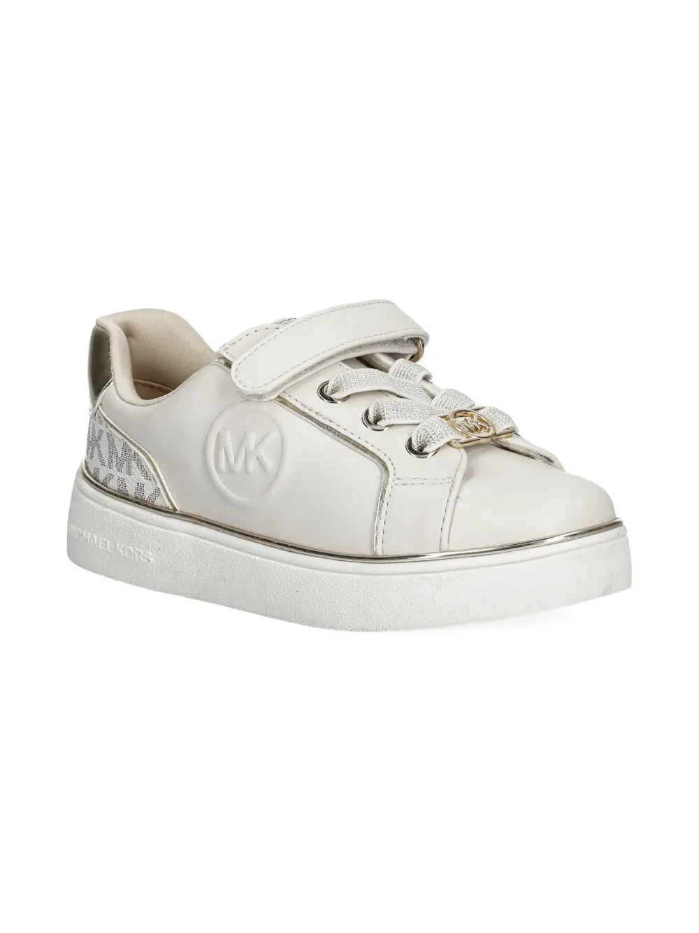 

Кроссовки с ремешком и логотипом Michael Kors Kids, нейтральный