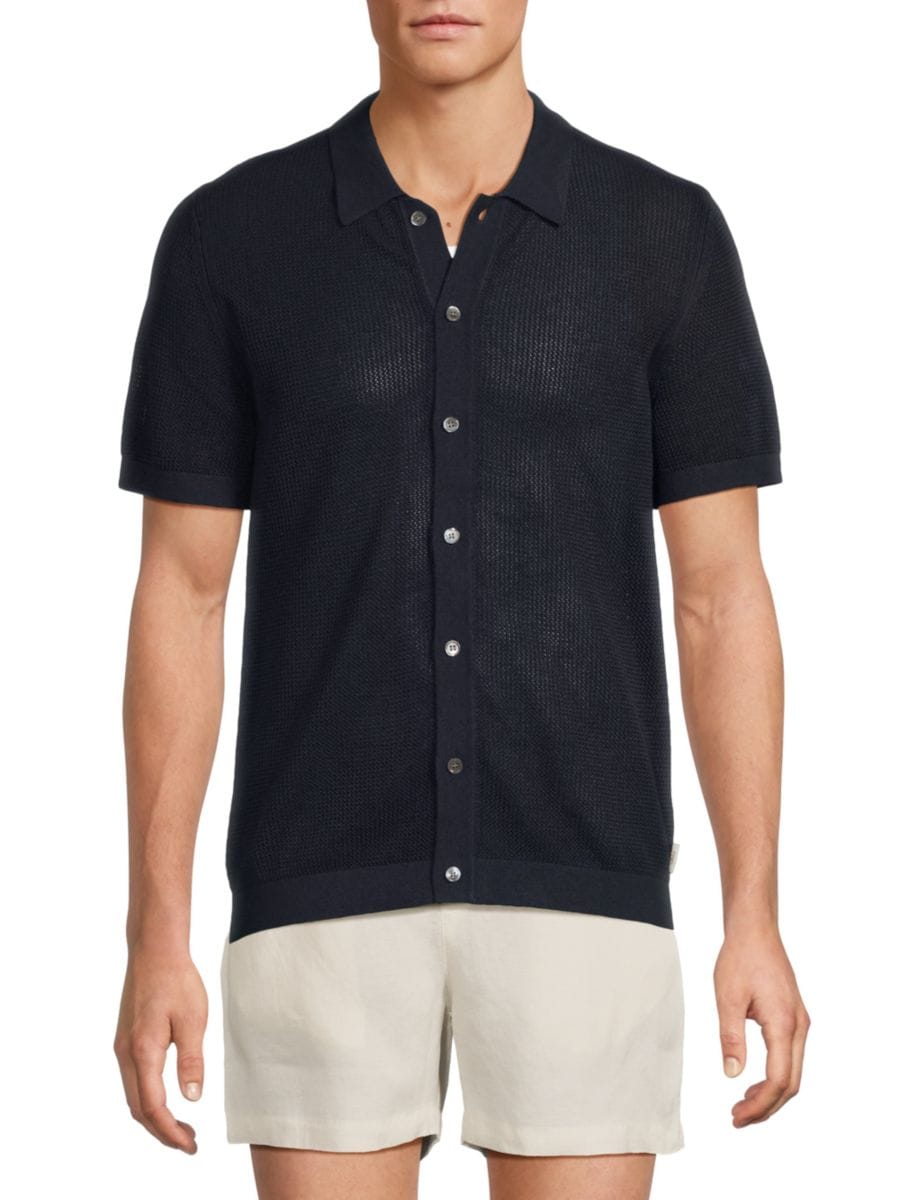 

Рубашка из хлопка крючком Onia, цвет Deep Navy