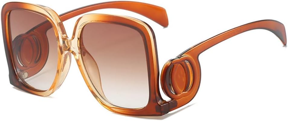 

Модные солнцезащитные очки с градиентным переходом цвета, увеличенного размера, для женщин, уникальная оправа, винтажный тренд, повседневный шик, уличная мода HVTVTLA, C5