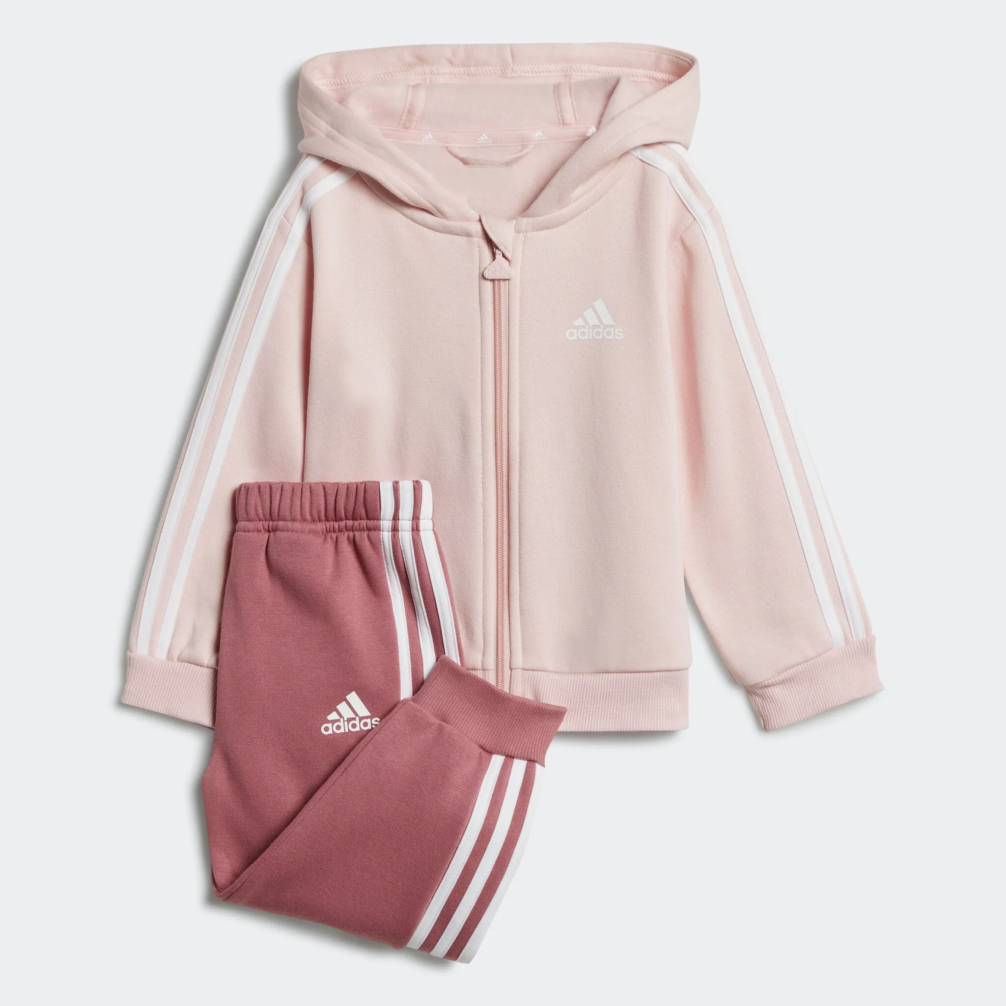 

Спортивный костюм adidas Sportswear «ESSENTIALS FULLZIP HOODED JOGGING SUIT», (2 шт.), цвет Sandy Pink / White