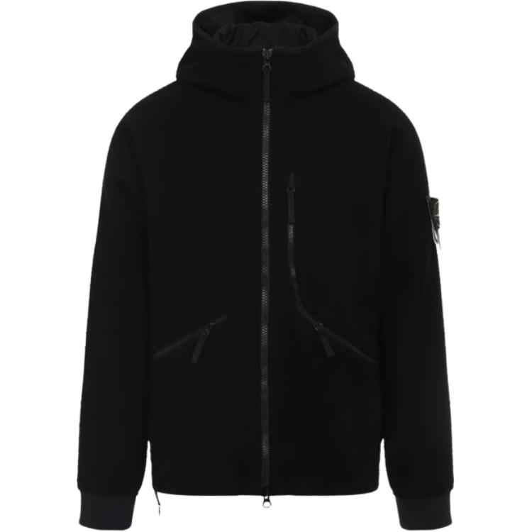 

Куртка на молнии с нашивкой с логотипом Stone Island, черный