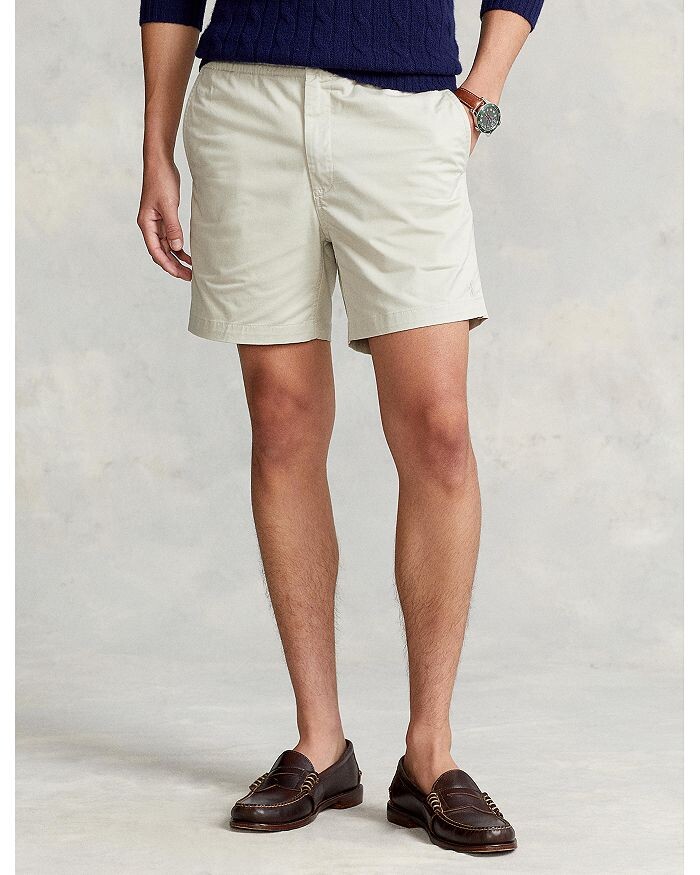 Хлопковые шорты классического кроя 6 дюймов Polo Ralph Lauren Prepster, коричневый/бежевый — фото 2