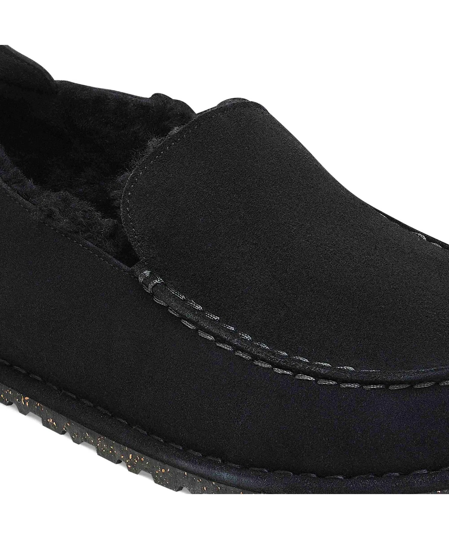 Унисекс мокасины из замши с шерстью Birkenstock Utti чёрные — фото 3
