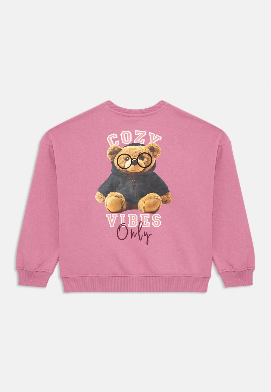 Толстовка ONLY GIRLS KOGBILA L/S OVZ BEAR O-NECK NOOS, Mauve Orchid/Pink — фото 2