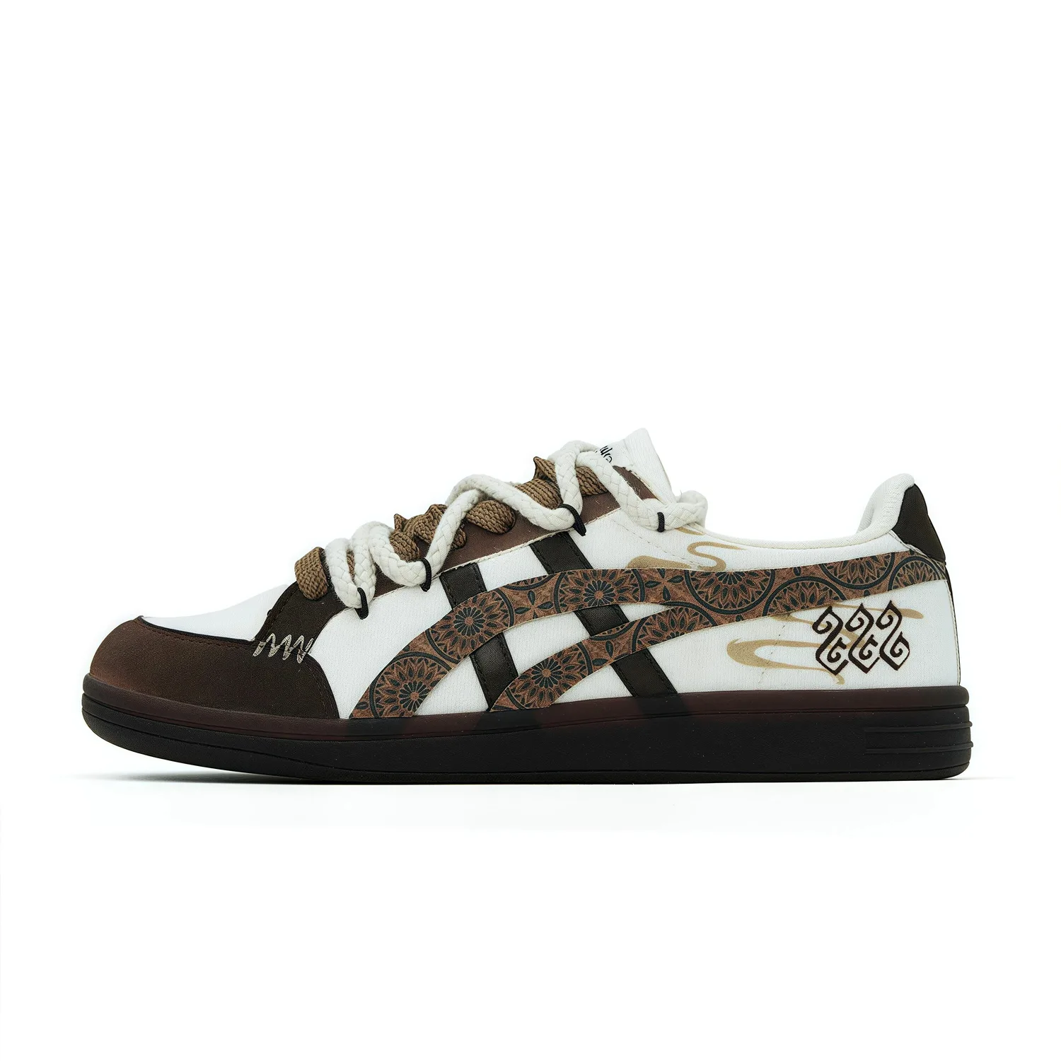 Onitsuka Tiger Advanti Swift Pattern Brocade Textile, Synthetic Leather Low top Skateboard Shoes Unisex Dark Brown — фото 3