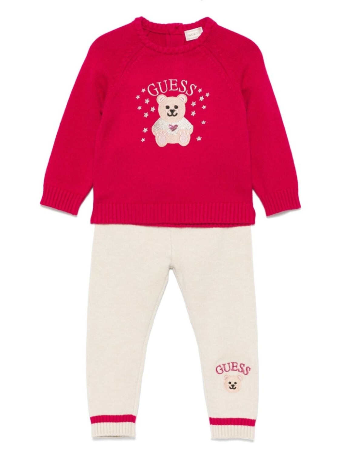 

Guess детский комплект брюк с вышитым логотипом guess kids, розовый