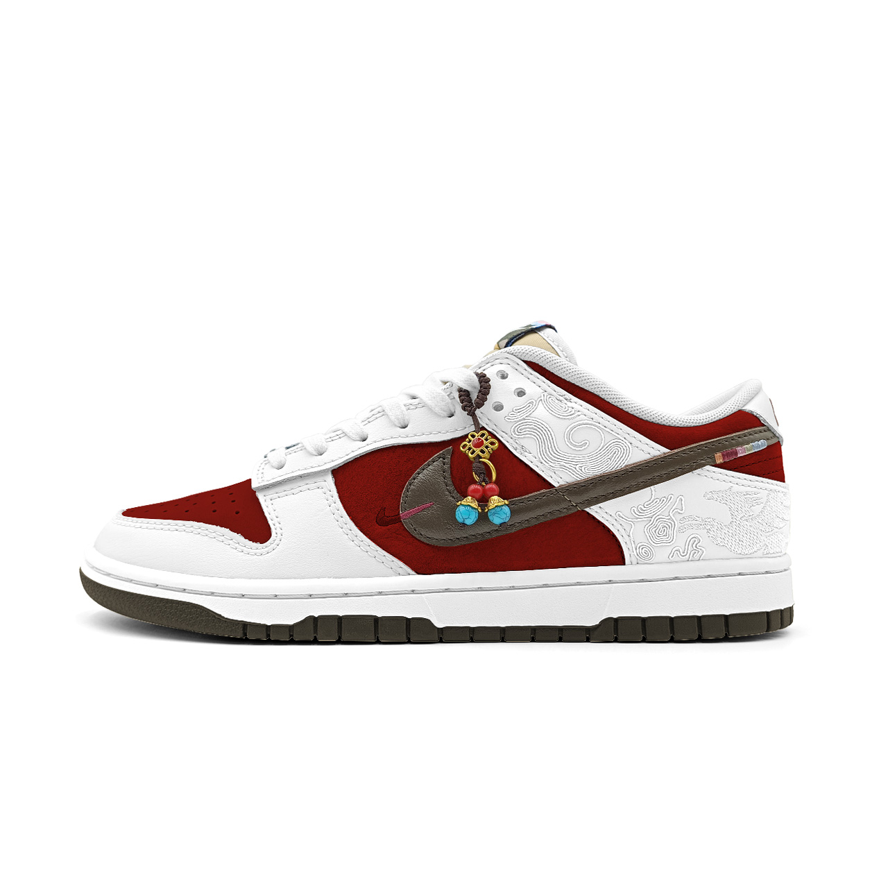 

Nike Низкие скейтбордистские кроссовки Dunk, унисекс, красно-коричневый цвет