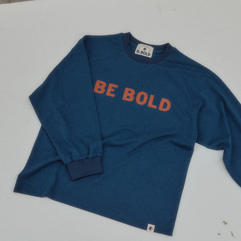 Детская футболка B.Bold Signature с круглым вырезом, синяя — фото 2