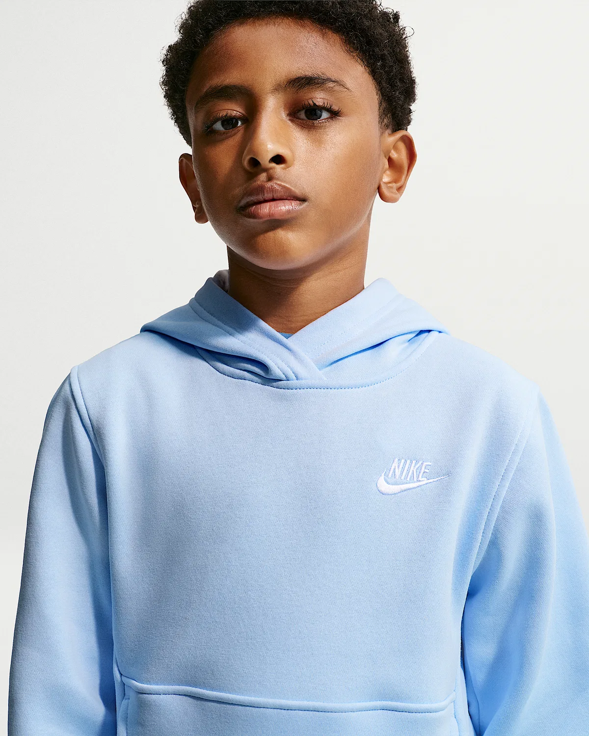 Детская толстовка Nike Sportswear Club Fleece, Hydrogen Blue/White — фото 3
