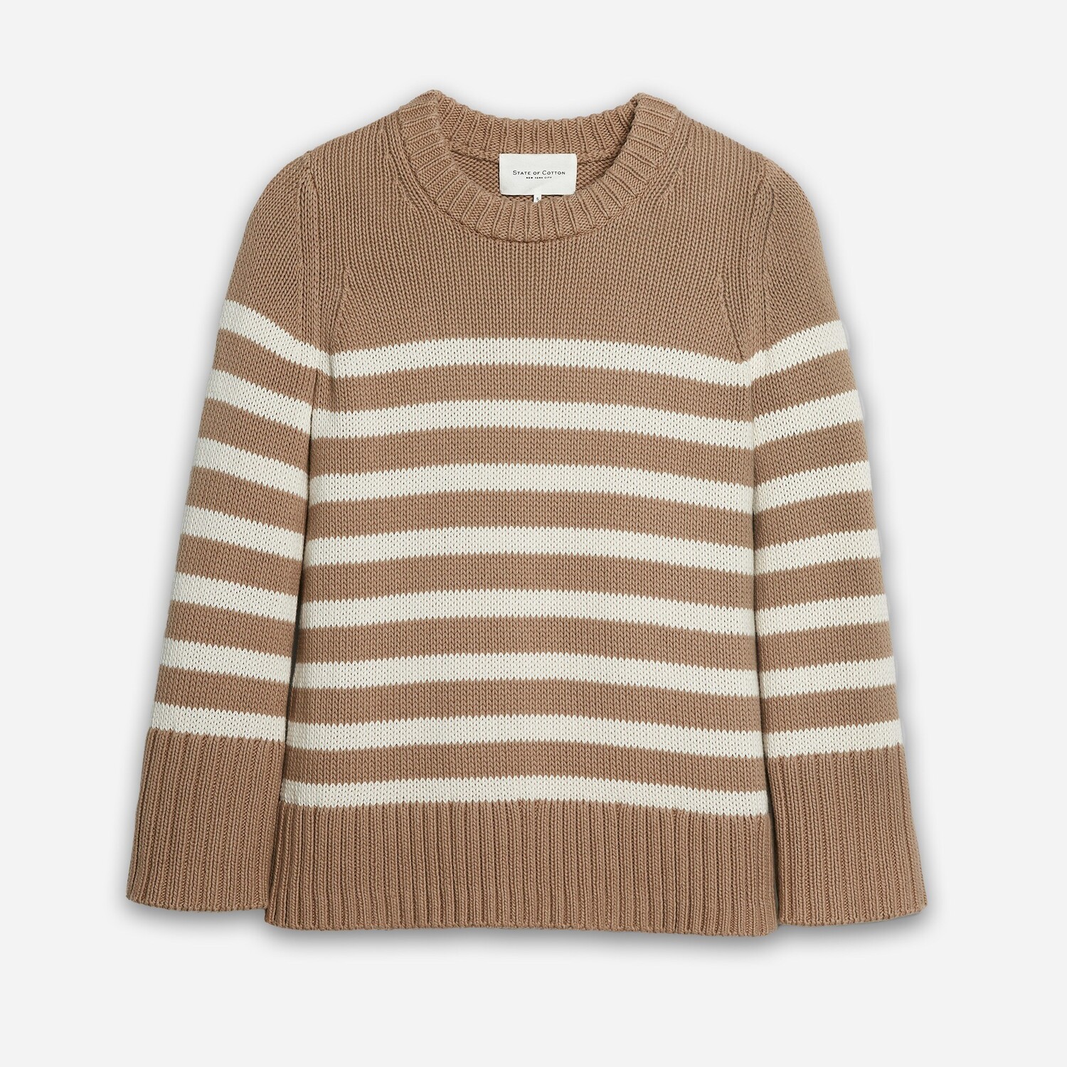 

Свитер Kittery в полоску State Of Cotton Nyc, коричневый