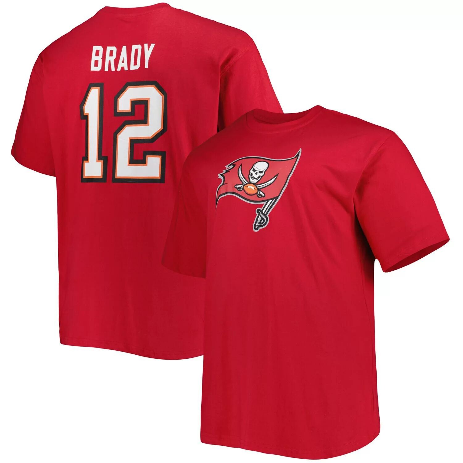 

Мужская красная мужская футболка с логотипом Tom Brady Tampa Bay Buccaneers Big & Tall, имя и номер игрока Fanatics, Красный, Мужская красная мужская футболка с логотипом Tom Brady Tampa Bay Buccaneers Big & Tall, имя и номер игрока Fanatics
