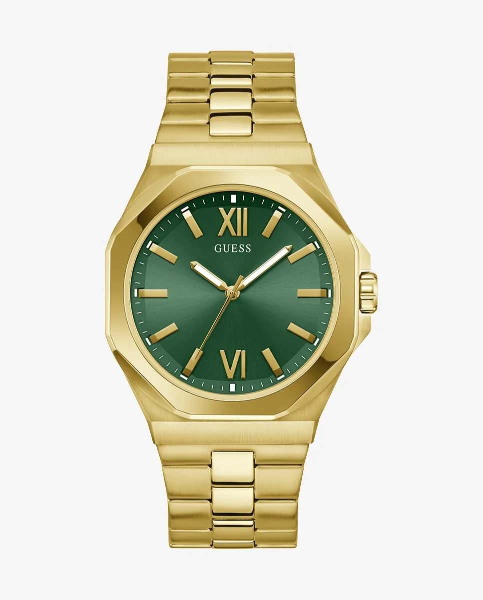 

Мужские часы Emperor GW0849G2 из стали с золотым ремешком Guess, золото
