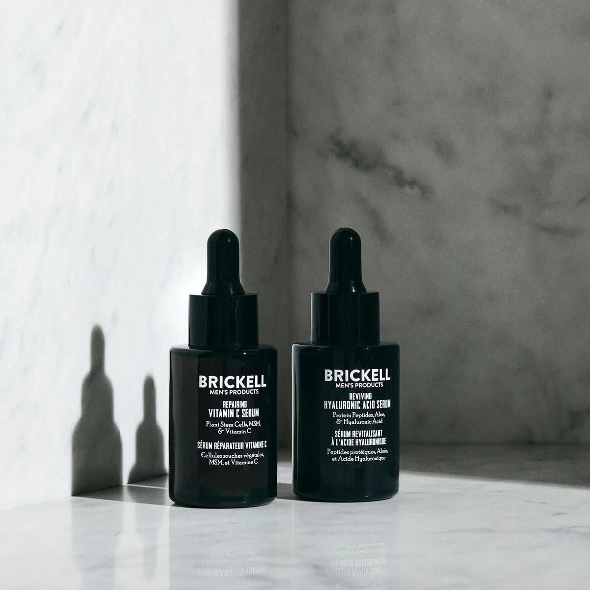 Мужская органическая антивозрастная сыворотка для лица «Day & Night Face Serum Routine» от Brickell Men's Products Brickell Men'S Products — фото 3