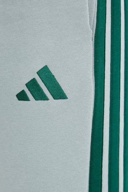 Спортивные штаны из футера Adidas, бирюзовый — фото 4