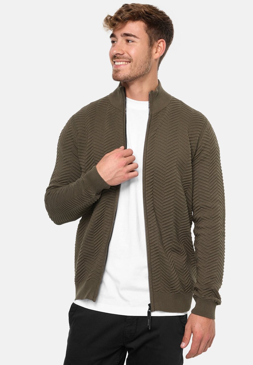 

Кардиган LEXSON INDICODE JEANS, цвет army