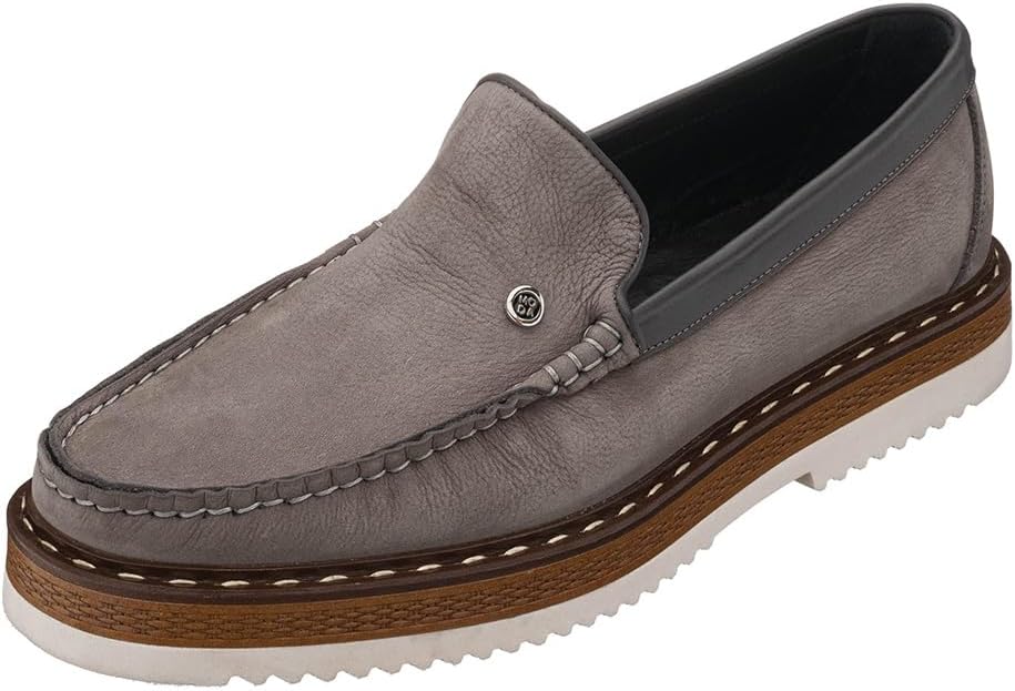 

Мужские серые лоферы DALGALA из натурального нубука ручной работы, слипоны, модная повседневная обувь