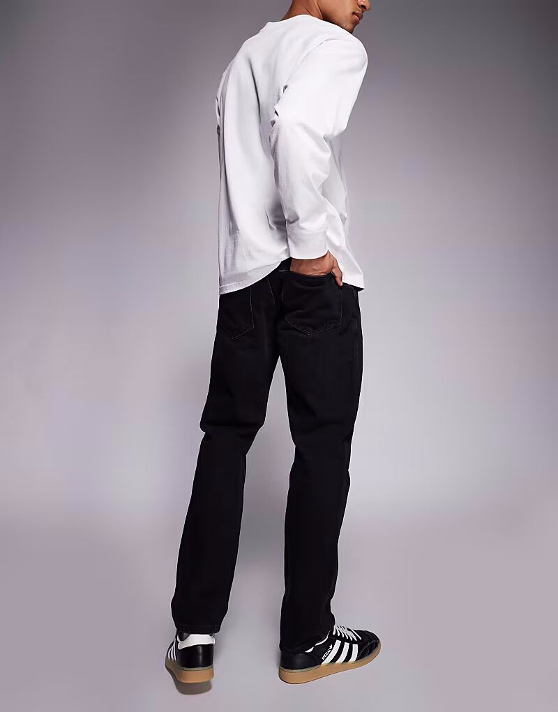 

Джинсы прямого кроя черного цвета River Island