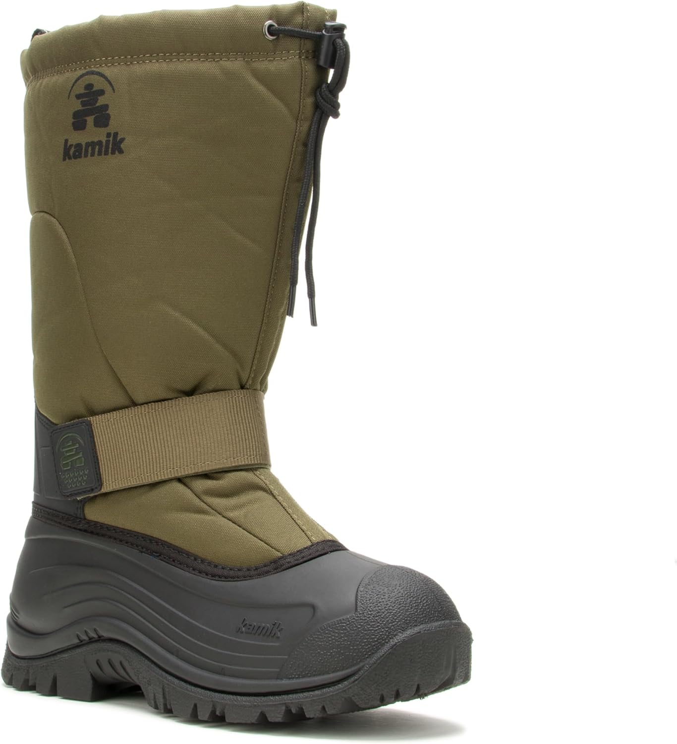 

Мужские зимние ботинки Kamik Greenbay 4, водонепроницаемая нейлоновая оболочка, съемная подкладка, рассчитаны на температуру до -40 C, оливковый