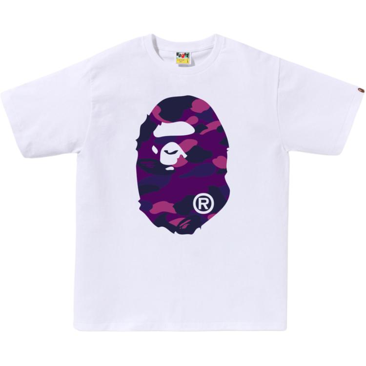 Футболка Ape head с камуфляжным принтом A BATHING APE, черный/фиолетовый — фото 2