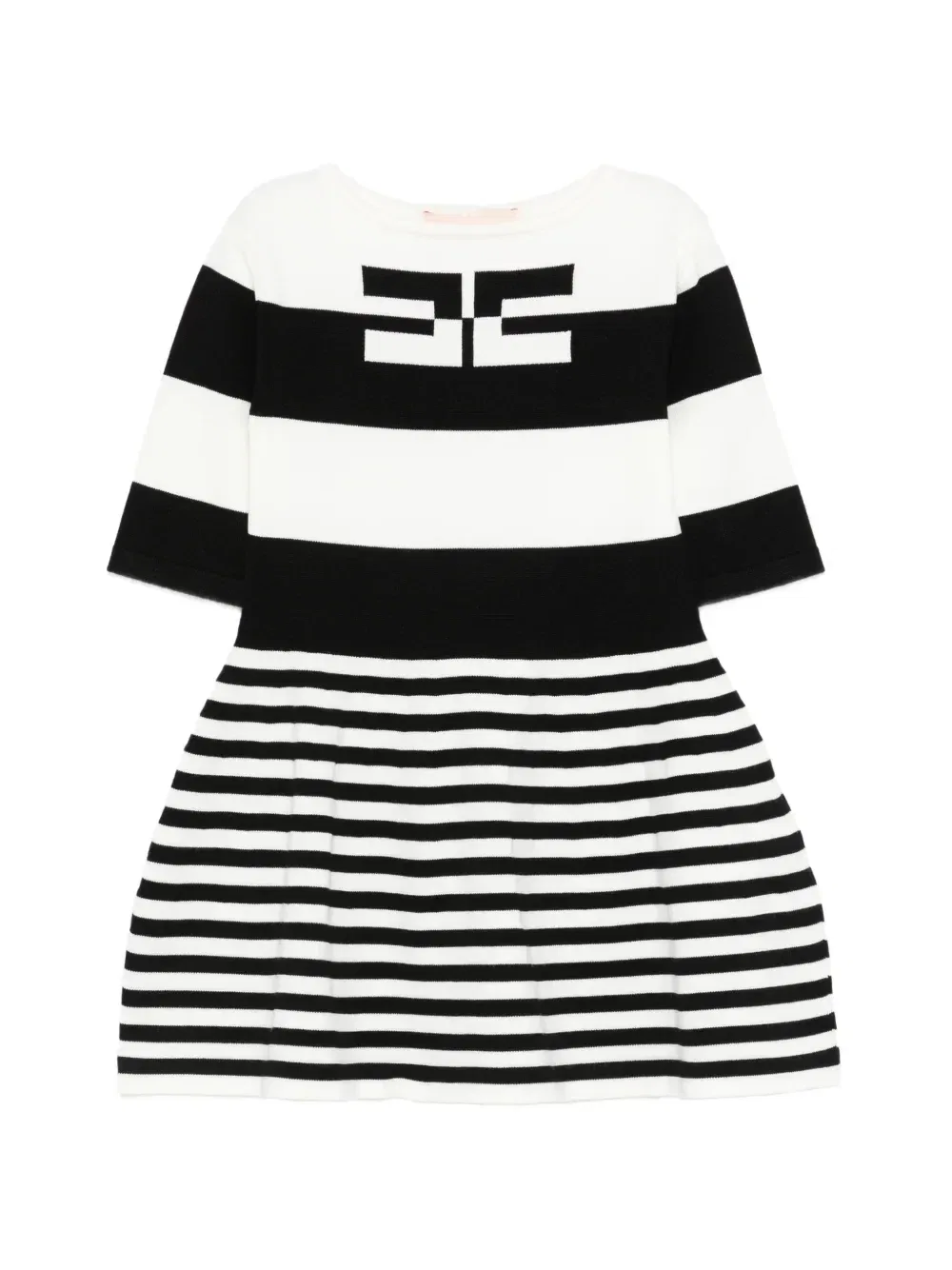 Платье в полоску Elisabetta Franchi La Mia Bambina, белый