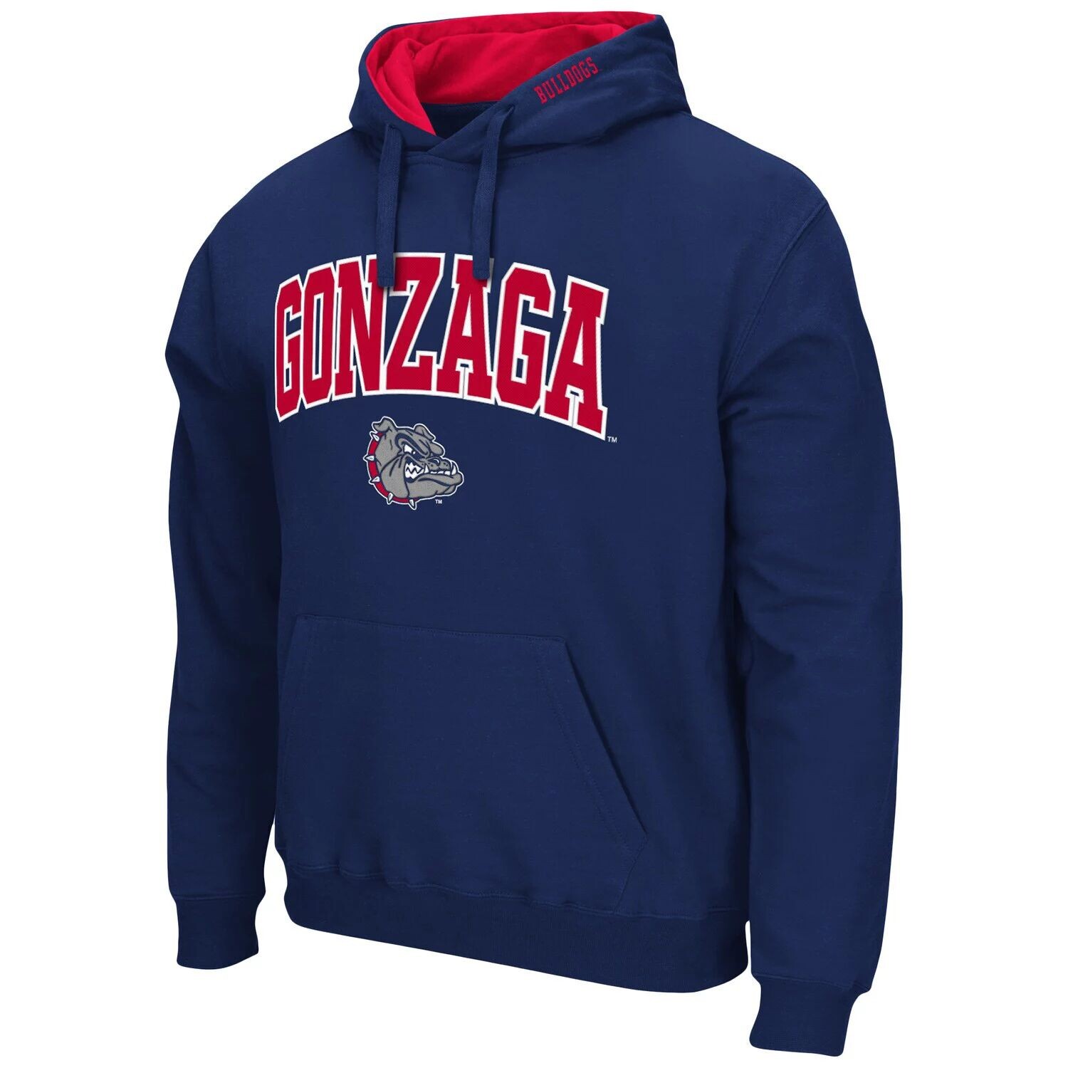 

Мужской темно-синий пуловер с капюшоном Gonzaga Bulldogs Arch и Logo Colosseum