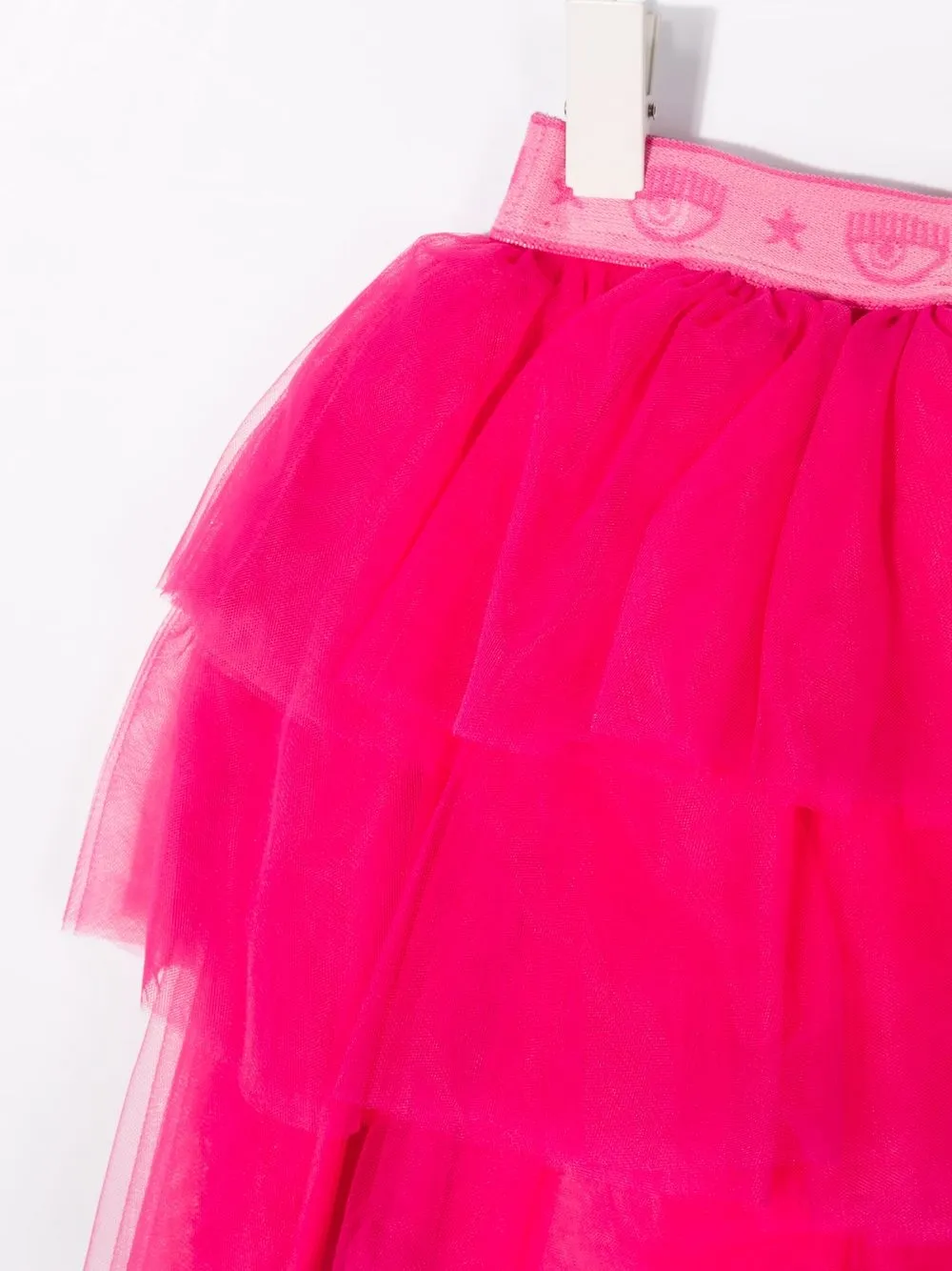 Юбка из тюля с логотипом Chiara Ferragni Kids, розовый — фото 3