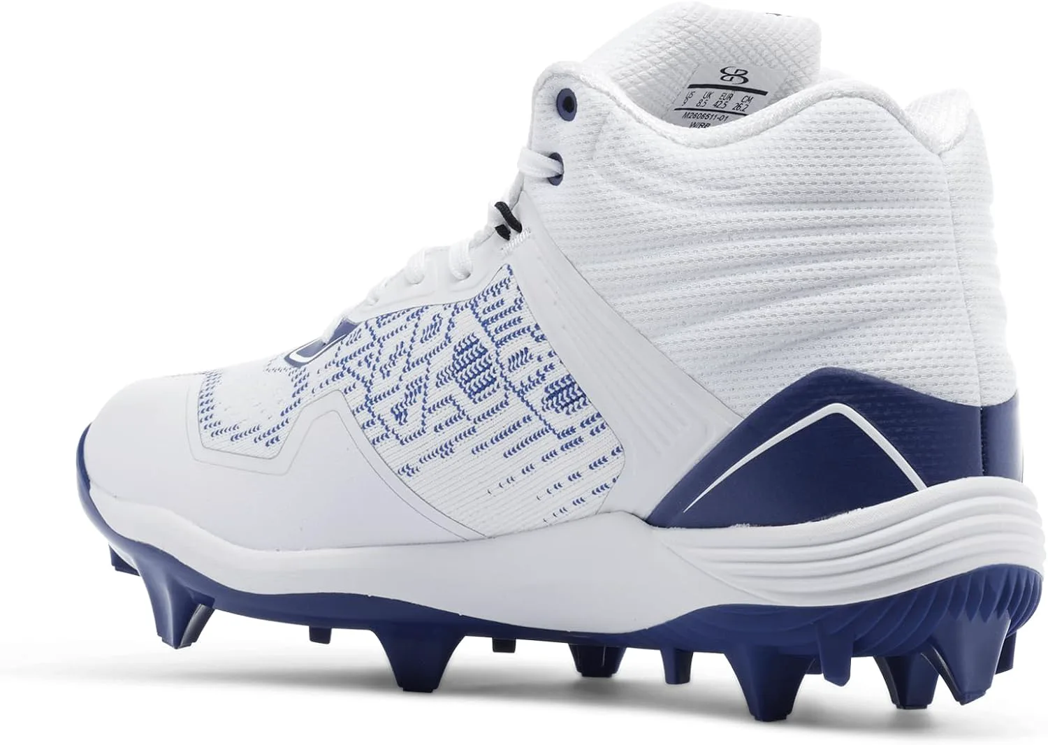 Бутсы Boombah Viper Pureknit для мужчин с формованной средней подошвой - Status - несколько цветовых вариантов - несколько размеров, белый/синий — фото 2