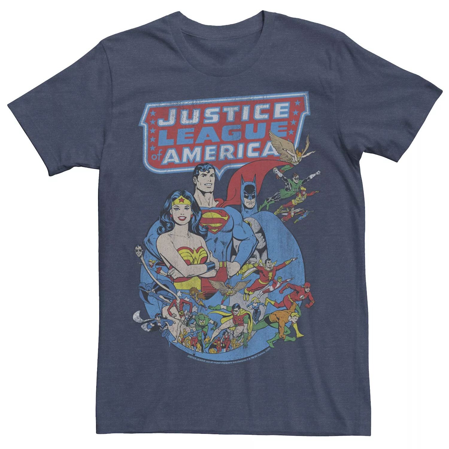 

Мужская футболка с ретро-плакатом «Лига справедливости DC Comics» Licensed Character