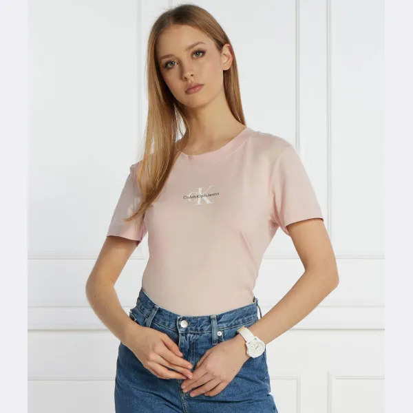 Облегающая футболка Calvin Klein, розовый — фото 2