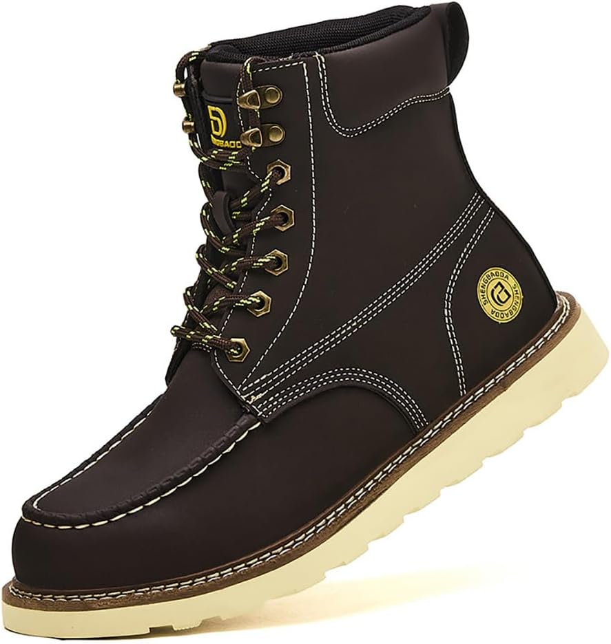 

Защитная рабочая обувь lmprock унисекс со стальным носком, защита от брызг и искр, защита от проколов и скольжения, легкие рабочие ботинки для строительных работ до щиколотки, коричневый