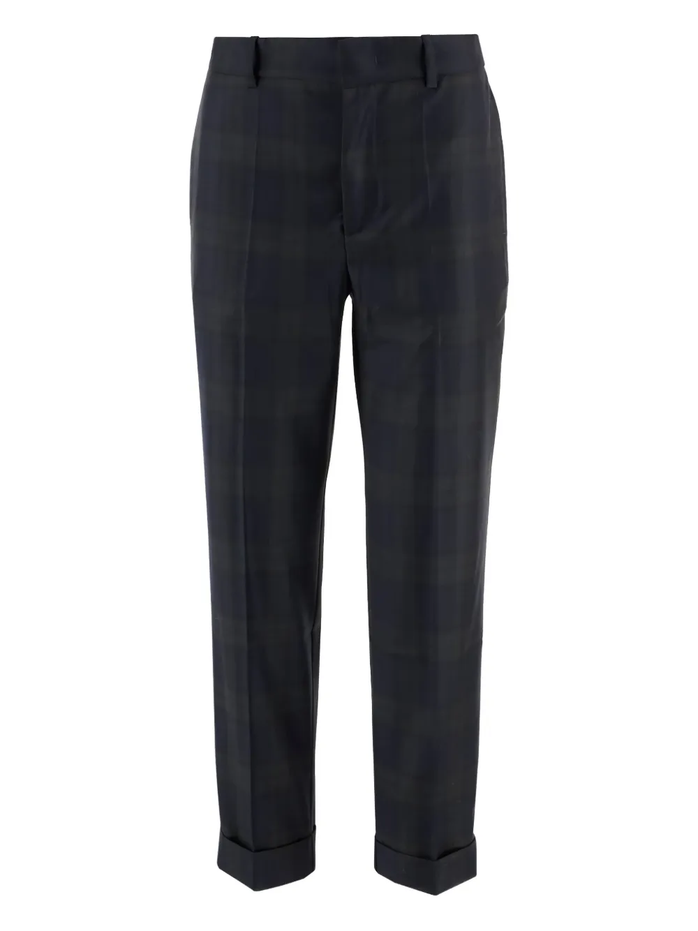 

Клетчатые брюки с манжетами Sa Su Phi, черный