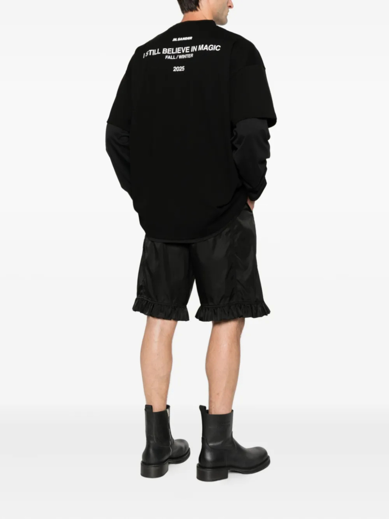 Футболка Jil Sander из многослойного хлопка, черный — фото 2