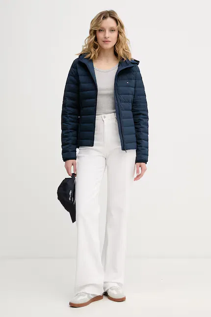 Куртка пуховая укороченная Tommy Hilfiger, синий — фото 2