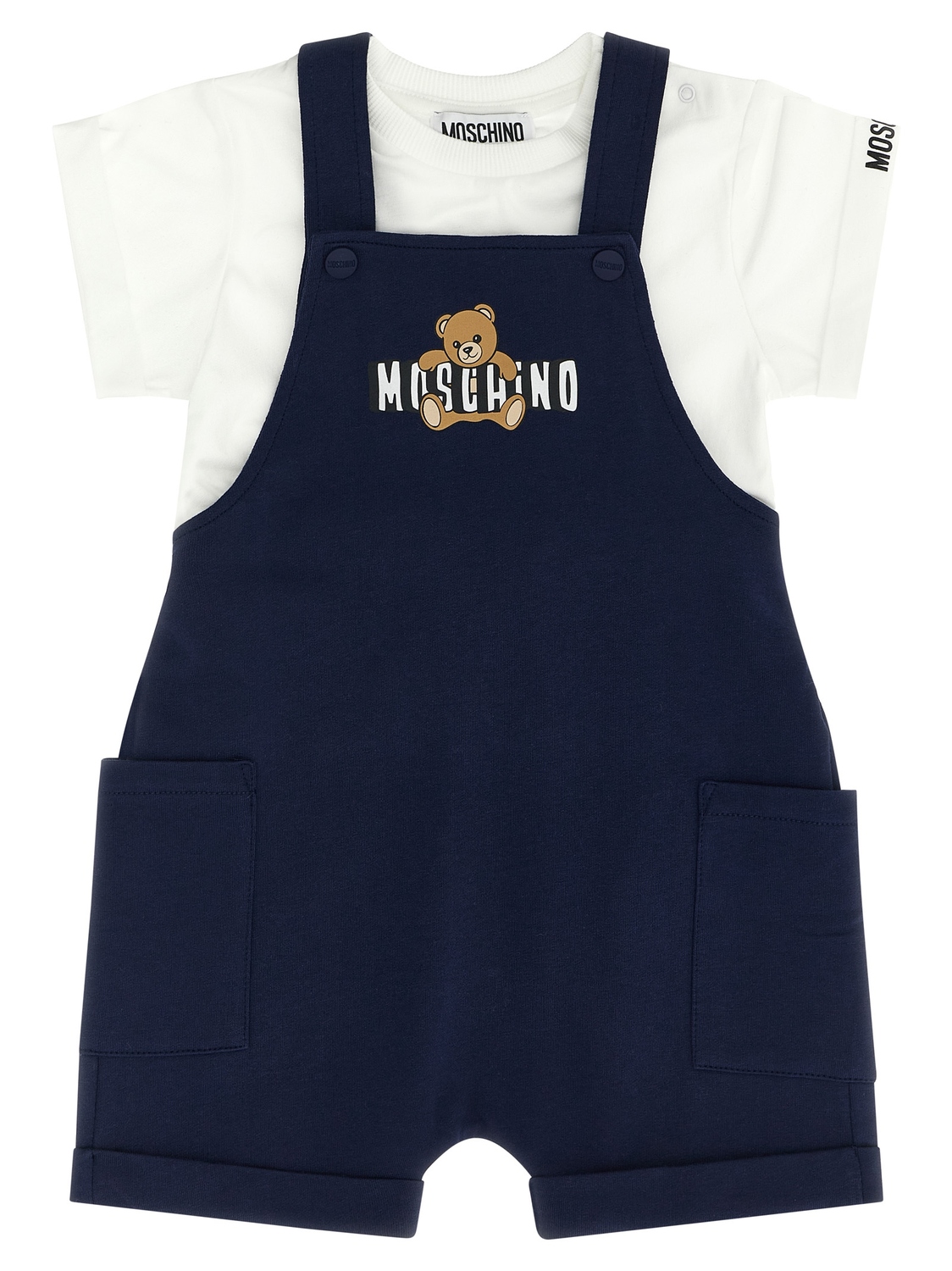 

Комплект: футболка и комбинезон «Мишка Moschino» MOSCHINO BABY, мультиколор