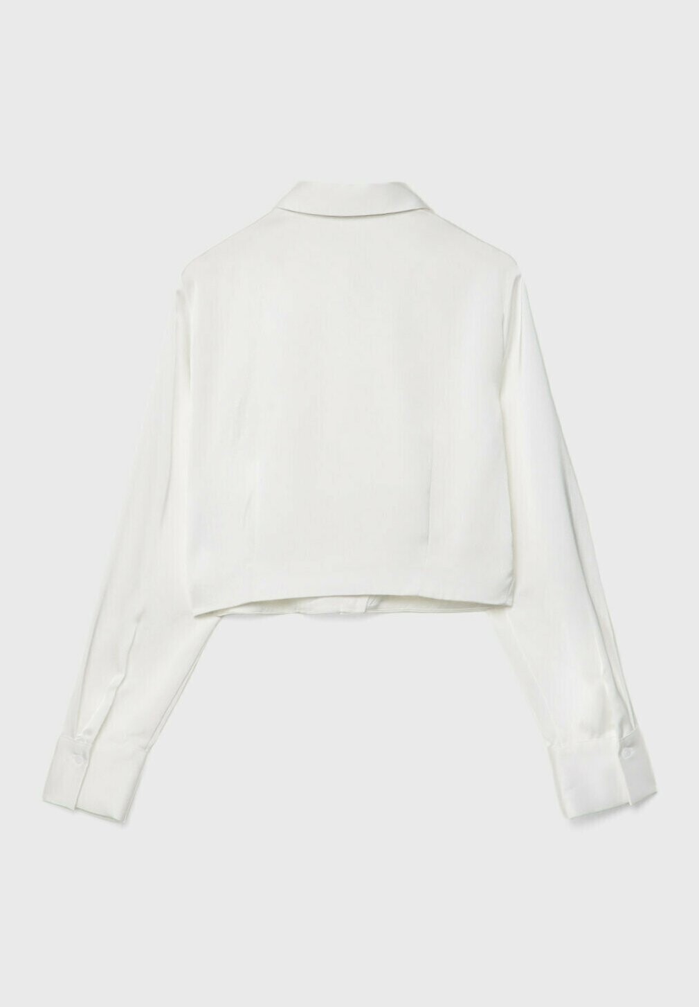 

Блузка на пуговицах CROPPED WITH GATHERED DETAIL Stradivarius, белый