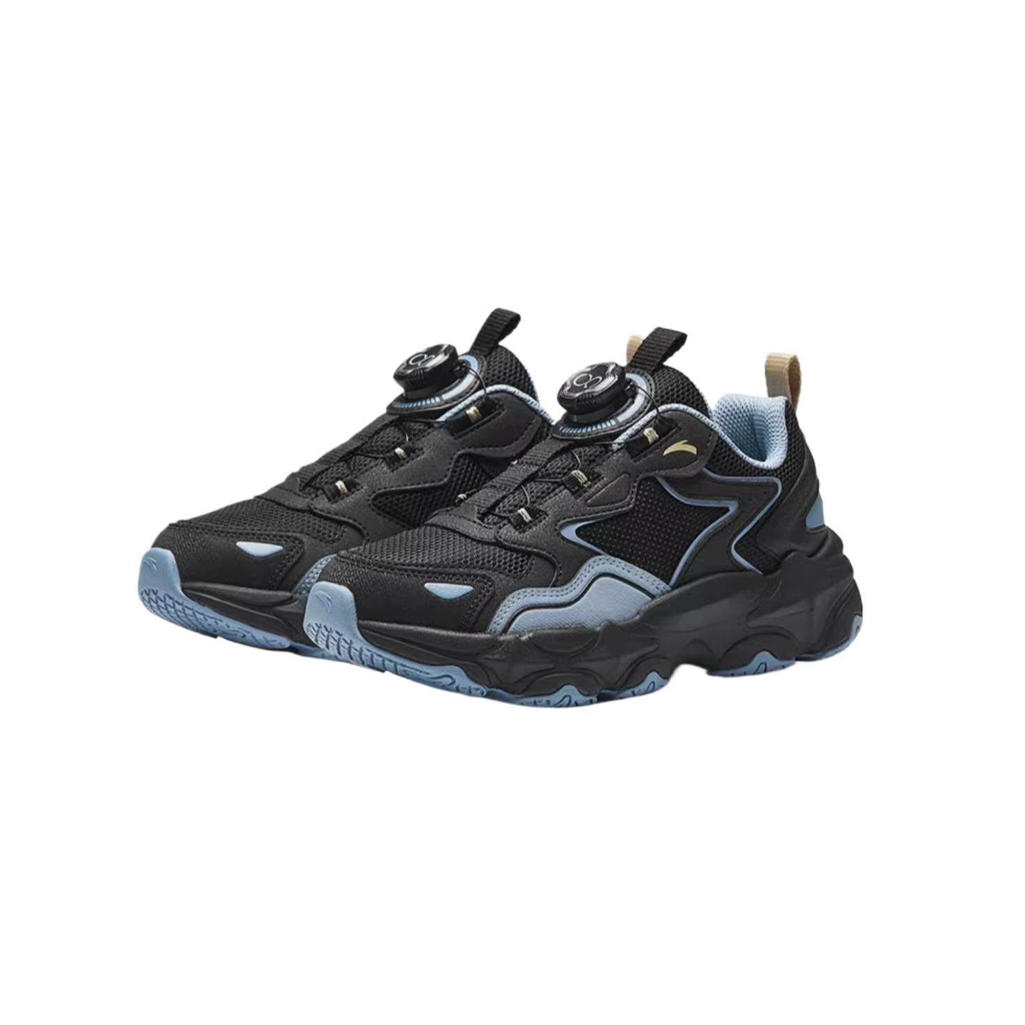 Antakids Антискользящие износостойкие низкие детские повседневные кроссовки Black/Gray Blue для подростков — фото 4