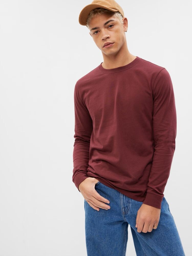 

Футболка с длинными рукавами Gap, красный