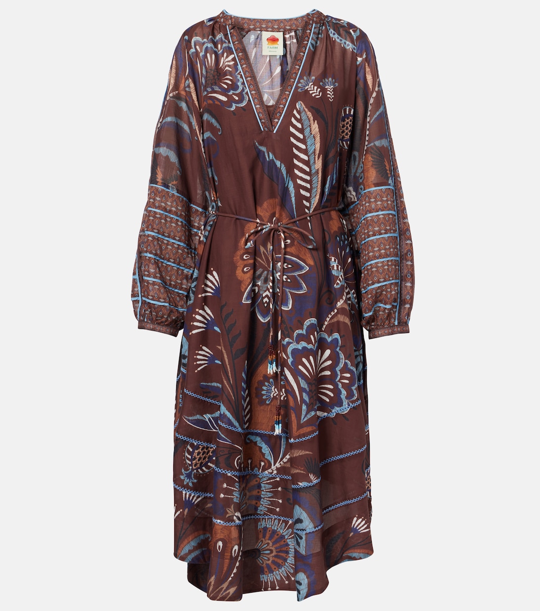 

Длинное платье с принтом Delicate Garden Brown Farm Rio, Delicate Garden Brown