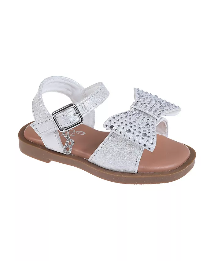 

Сандалии для девочек Charm and Bow с стразами Bebe, белый