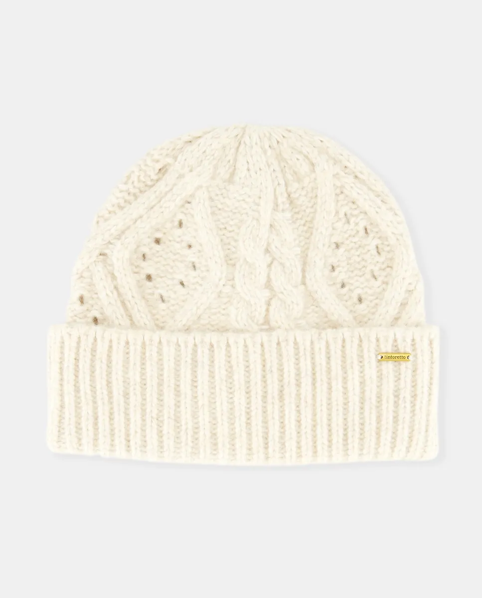 

Вязаная шапка с листочками Tintoretto, антрацитовый