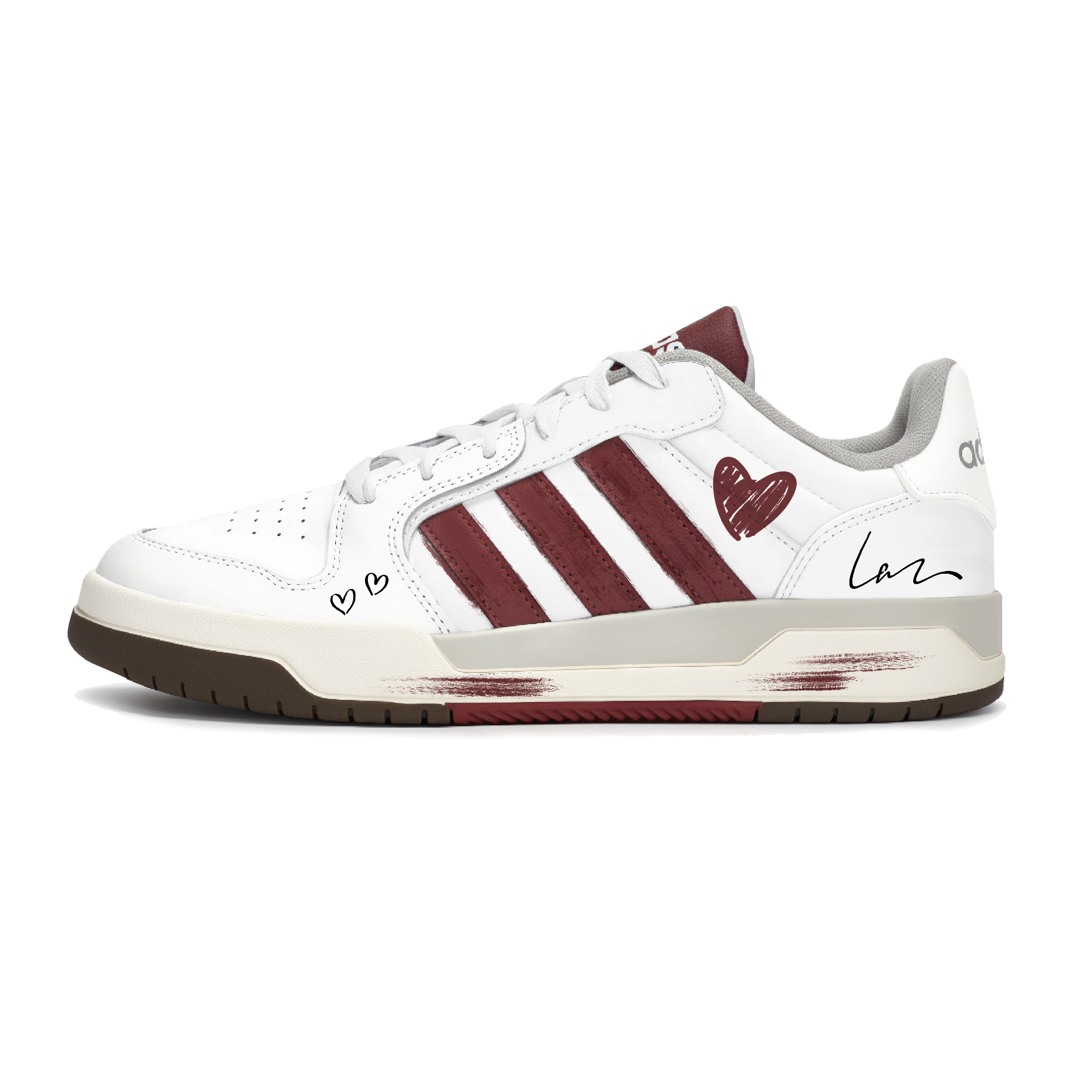 Adidas ENTRAP Love Confession Red Heart PU искусственная кожа нескользящие устойчивые к истиранию низкие кроссовки для скейтбординга — фото 3