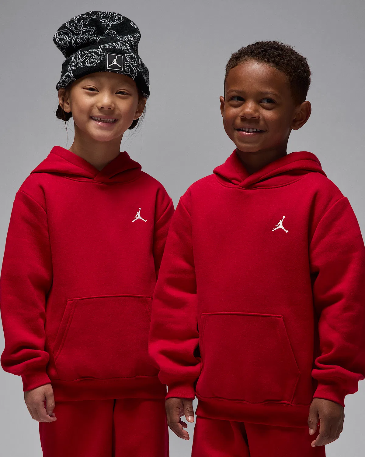 Детский комплект из 2 предметов: толстовка с капюшоном Jordan Brooklyn Fleece, Gym Red — фото 3