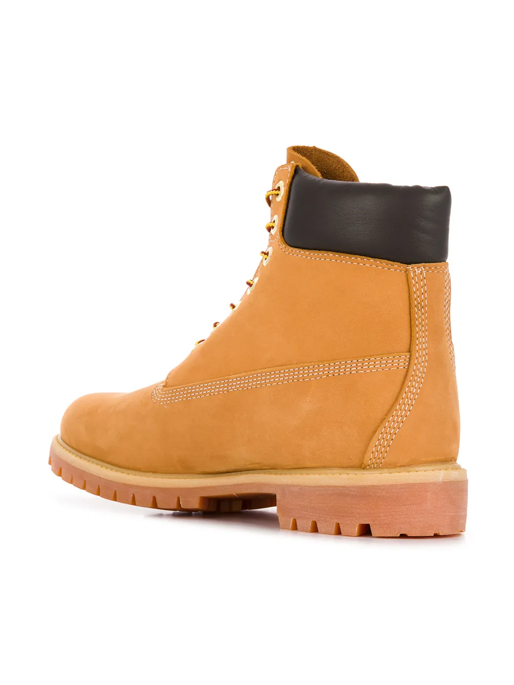 Мужские ботинки Timberland кожаные с ребристой подошвой, коричневый — фото 3