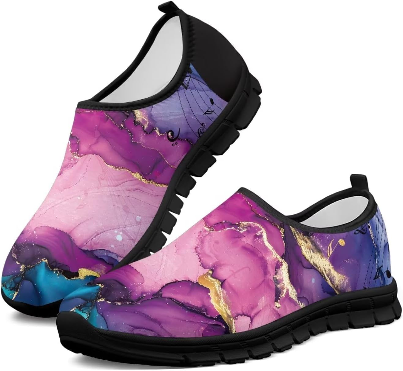 

Женские спортивные кроссовки без шнурков, дышащие, для ходьбы, бега, тенниса, тренировок, с нескользящей подошвой, широкая полнота, размер 5.5-13.5 Chririnla, Stylish Marble