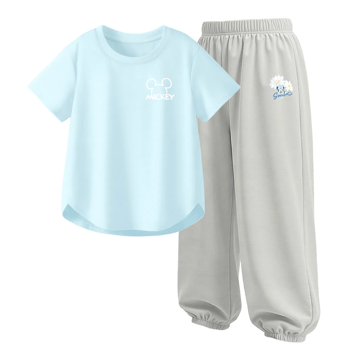 Детский спортивный костюм Casual Sportswear 2 Piece Set Disney, Thick Board Line K Light Cloud Blue+Di Mei Huo K Glacier Gray